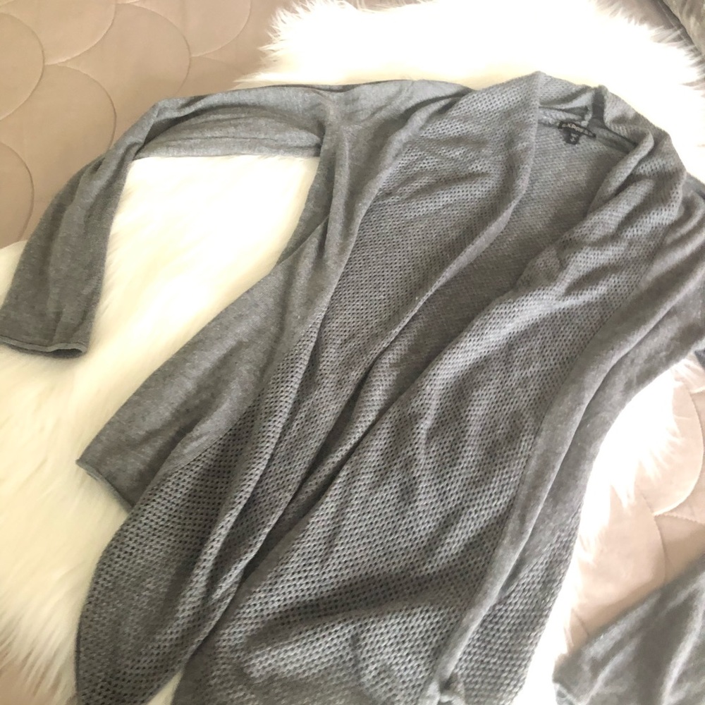 Charcoal Gray Express Knit Cardigan
